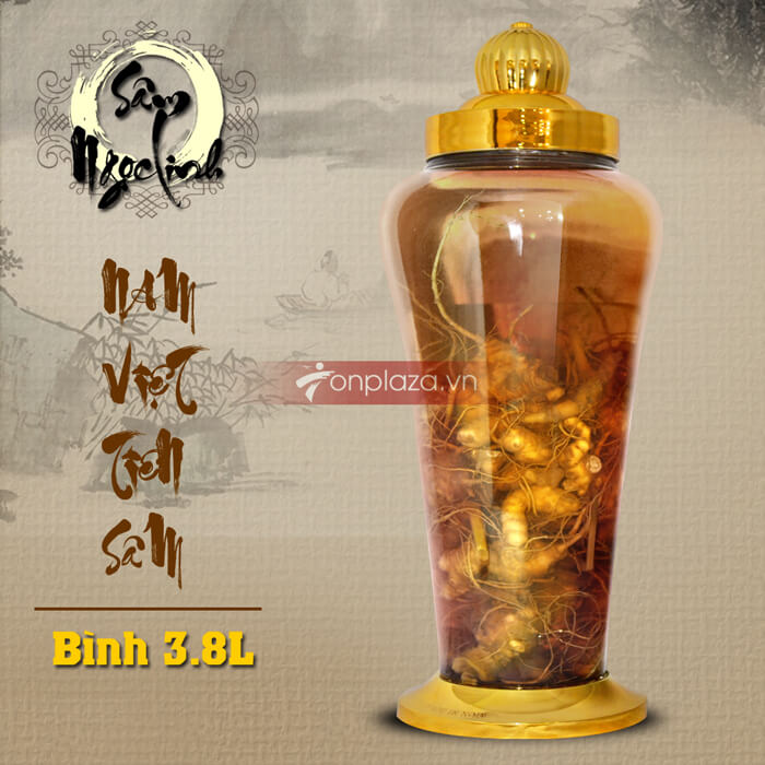 Bình ngâm sâm ngọc linh loại 3.8L thượng hạng NS317