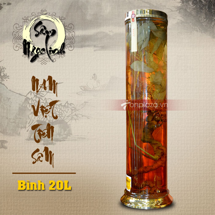 Bình ngâm sâm Ngọc Linh hình trụ cỡ lớn 20L NS327