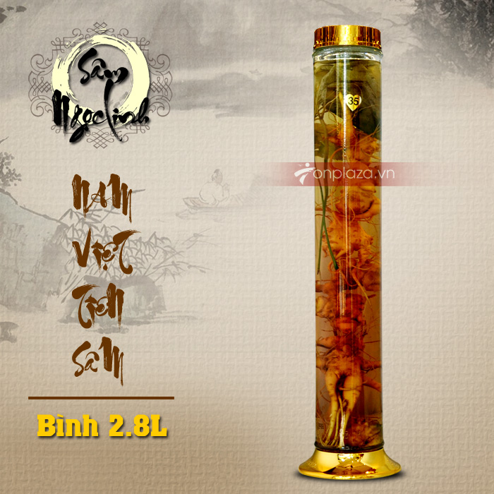 Bình ngâm sâm núi Ngọc Linh loại củ nhỏ cao cấp 2.8L NS393