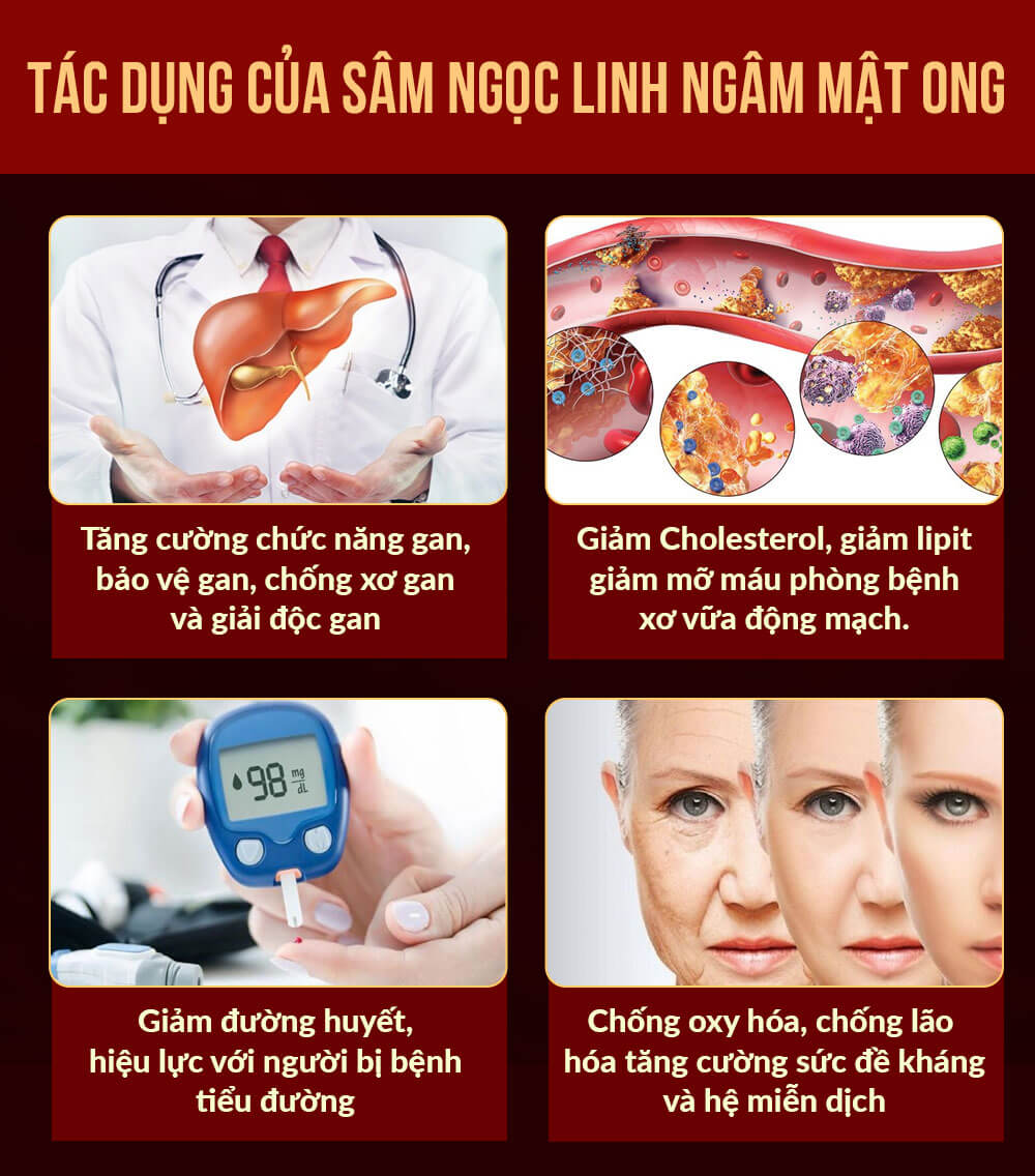 Sâm Ngọc Linh ngâm mật ong hỗ trợ nâng cao sức khỏe toàn diện