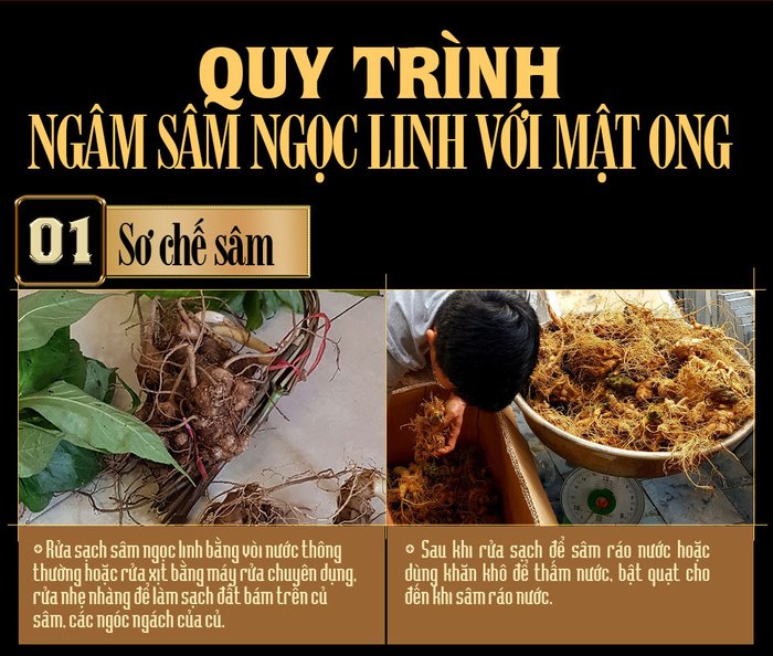 Thực hiện đúng cách ngâm sâm Ngọc Linh với mật ong 1